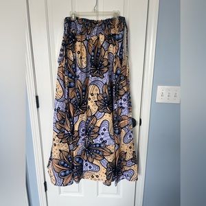 Custom Made African:Ankara Maxi Skirt with Pockets